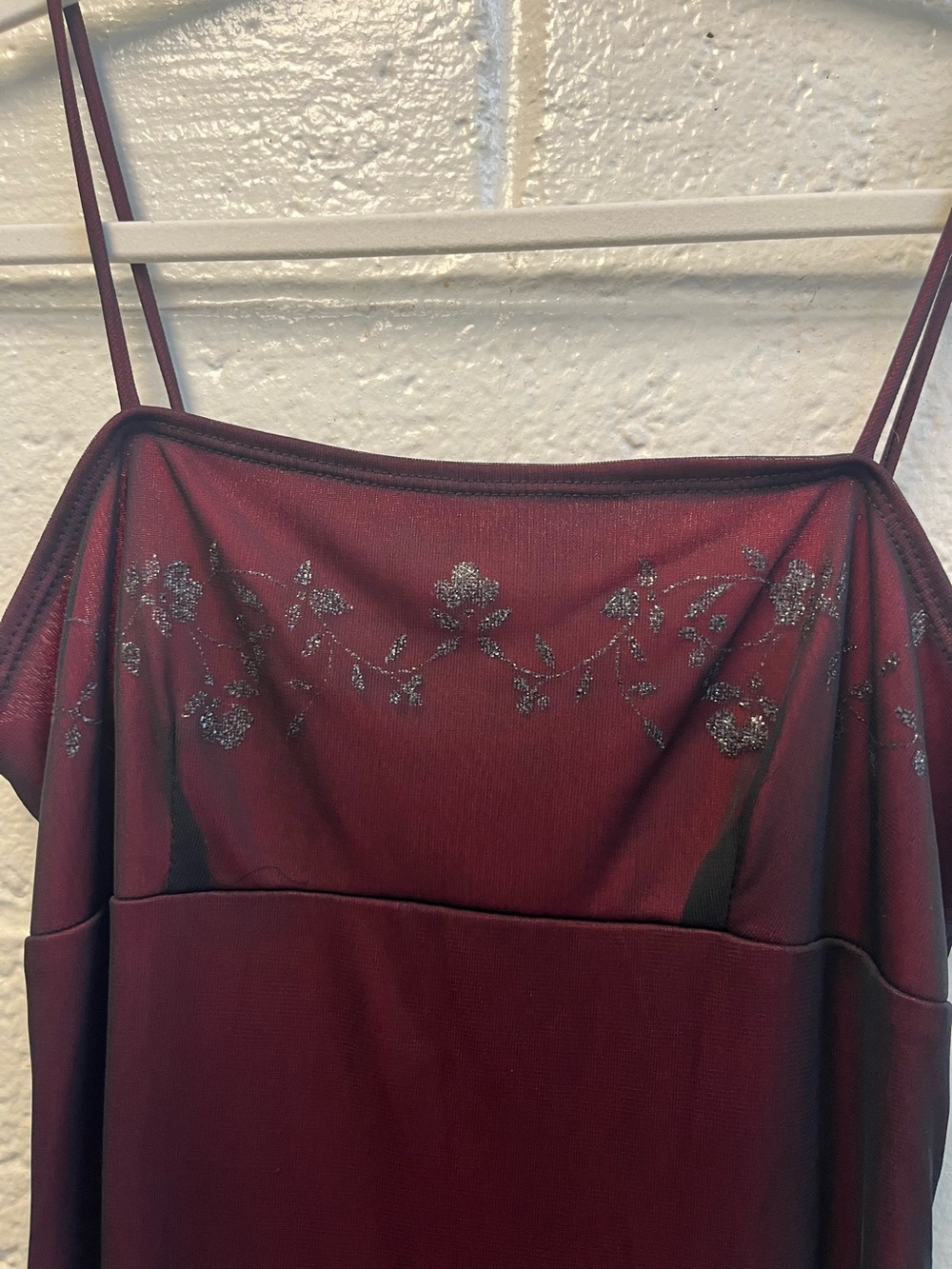Candy Rocket Vintage 90s Y2K Black & Red Maxi Slip Dress Sz. M - Picture 4 of 11